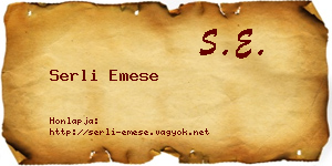 Serli Emese névjegykártya